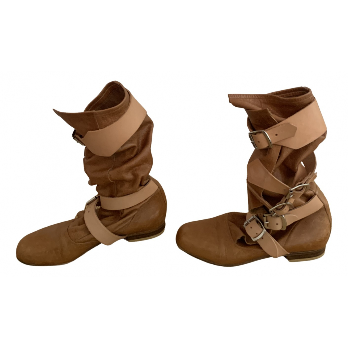 Leather boots Vivienne Westwood Beige 